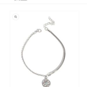 *NEW*  Silver Bracelet with Floral Charm
*Glistening Growth”. **ANKLET**